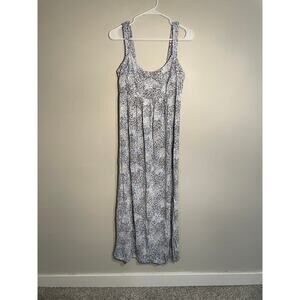 Fresh Produce Blue and Silver Floral Empire Waist Maxi Dress